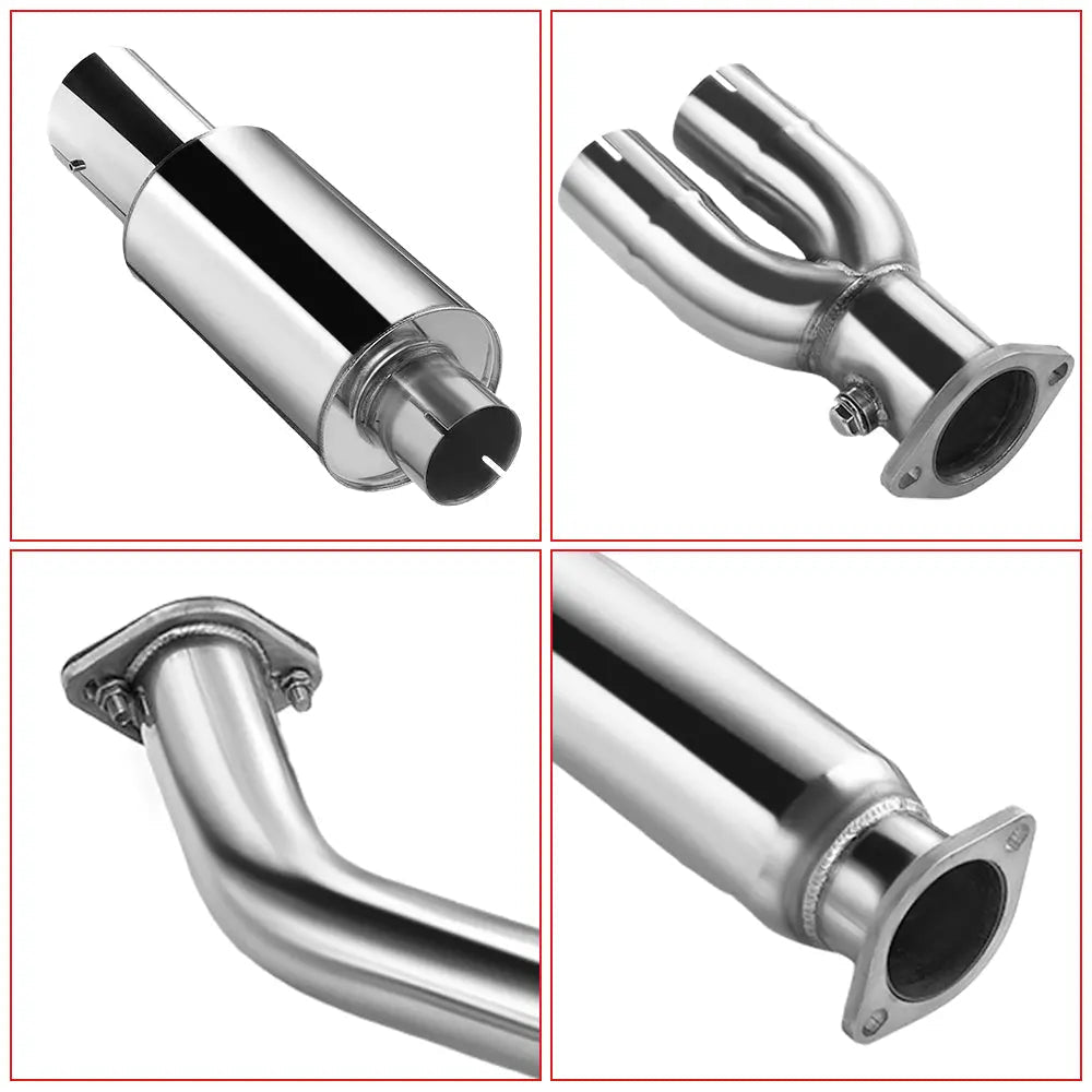 3 Inches Single Tip Cat-Back Exhaust for 2009-2020 Nissan 370Z Flashark