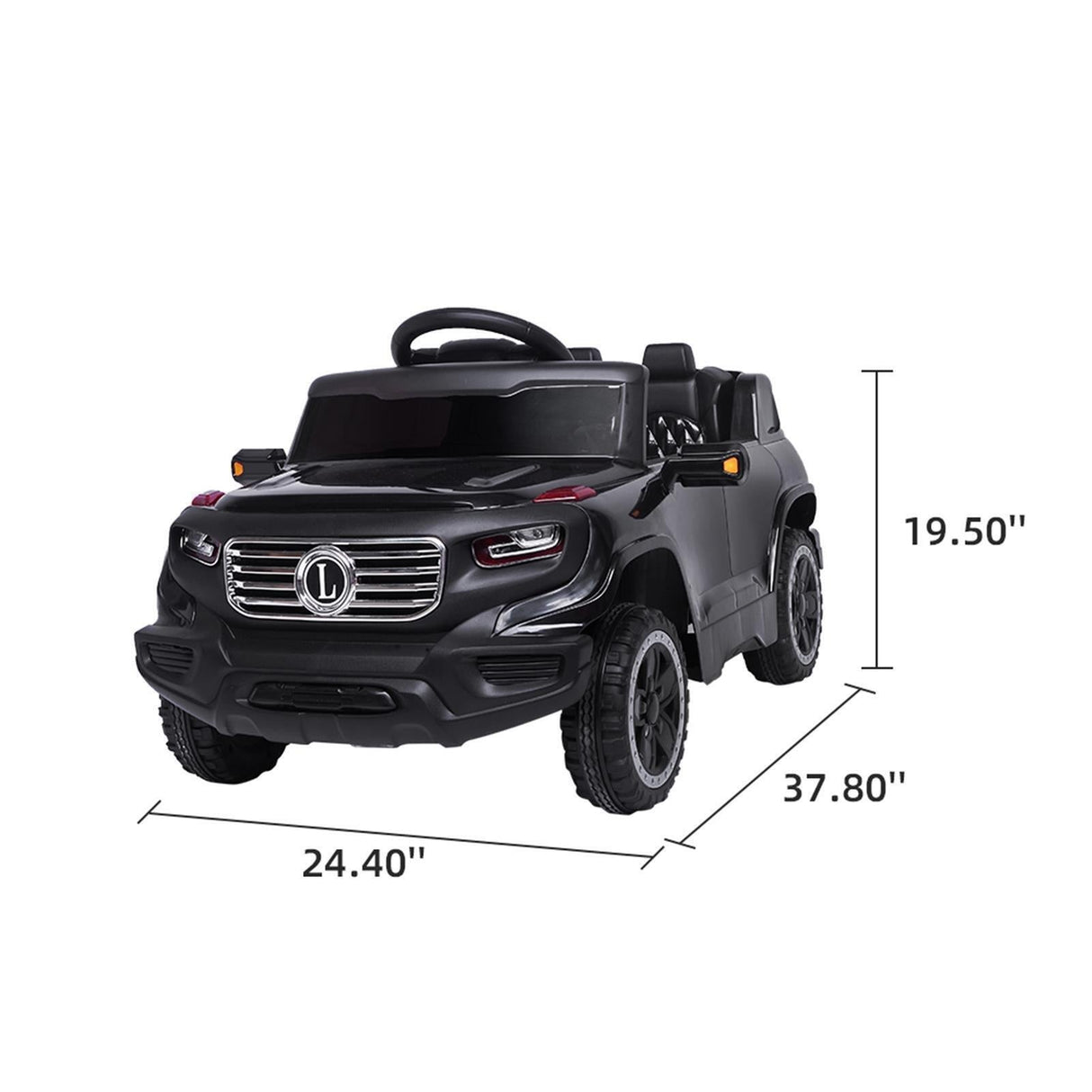 3-Speed LED Ride-On Car for Kids with Remote Control and 4 Color Options