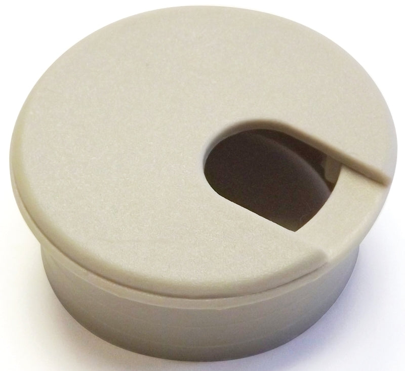 Jandorf Desk Grommet, 1-3/4 in Dia Cable, Polystyrene, Almond #61601 Jandorf