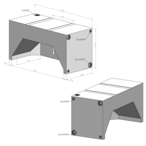35 Gallon Wheel Well Tank For DRW Vans (Dually) S&B