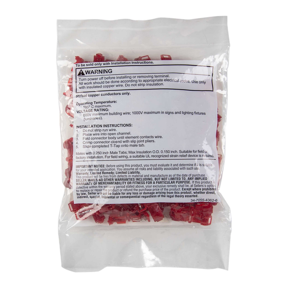 3MRTT Red T-Tap 22-18 Gauge Package of 100 Metra