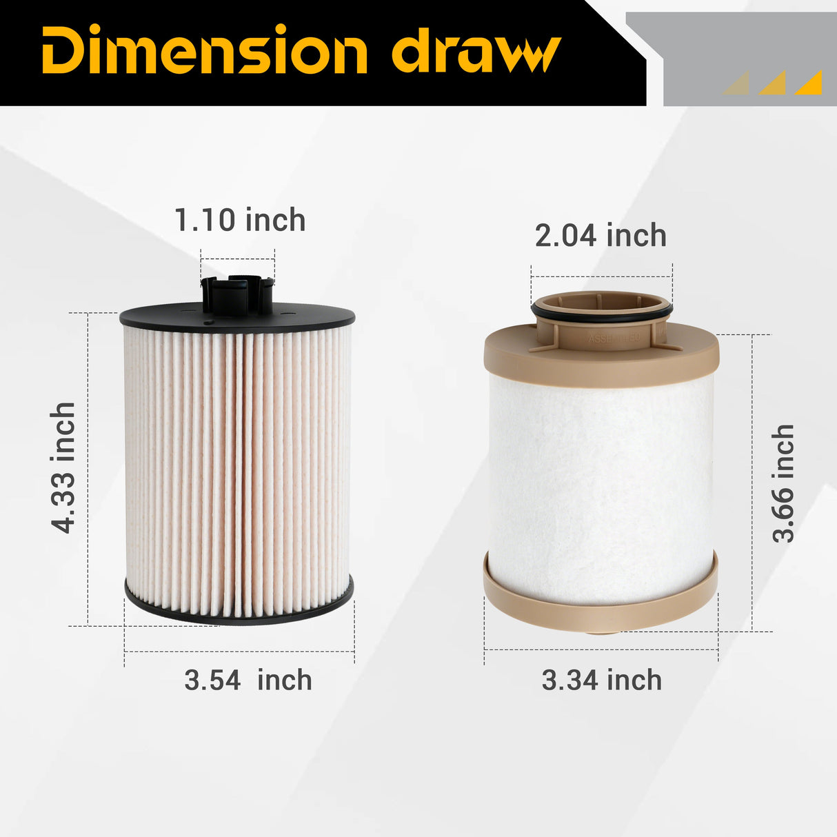 Trucktok 2008-2010 6.4L Ford Powerstroke Diesel Fuel Filter Replaces FD4617 TruckTok