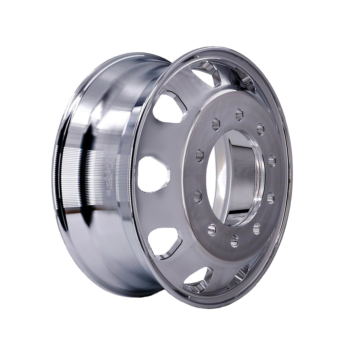 22.5 x 8.25 Kenworth Stylized 2pcs Truck Wheels Forged Aluminum Rims Both-Side Polished Mirror 10 Holes
