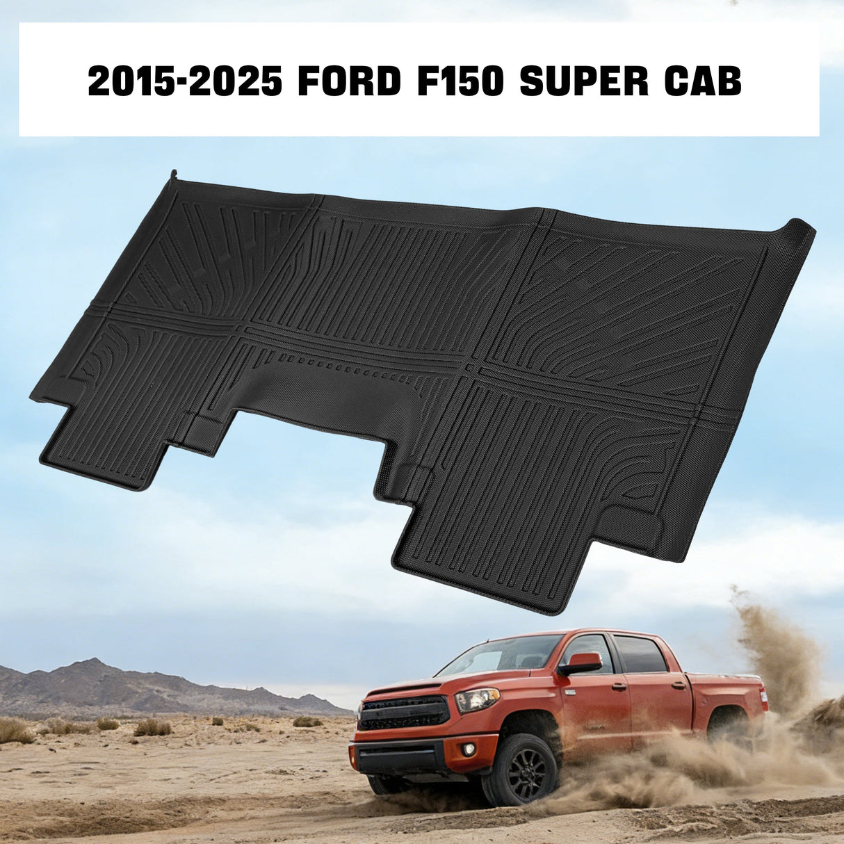 Trucktok 2015-2025 Ford F150 SuperCab All-Weather TPE Floor Mats TruckTok