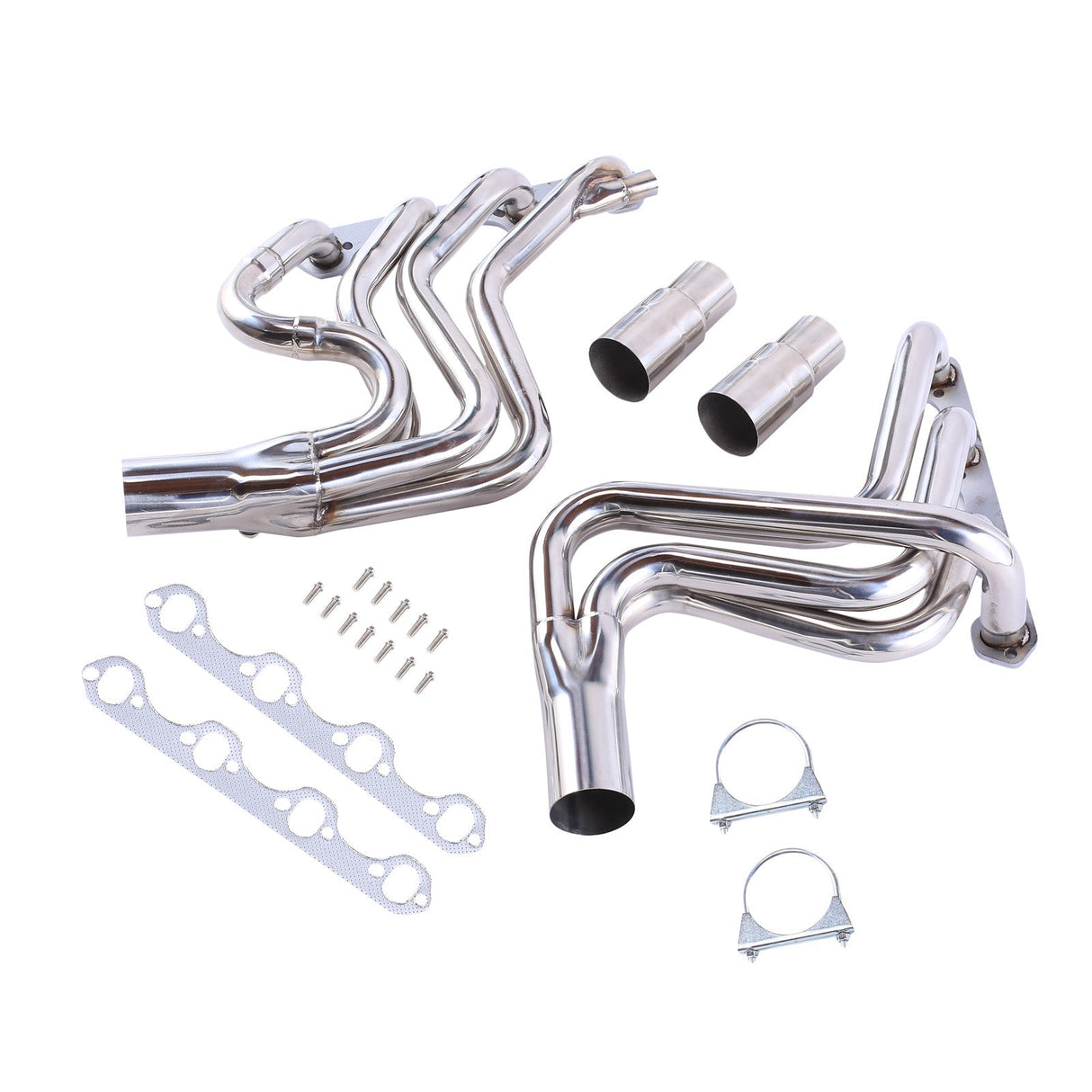 TruckTok 1987-1996 5.8L Ford V8 Long Tube Header & EGR Block Off delete Kit w/Simulator TruckTok