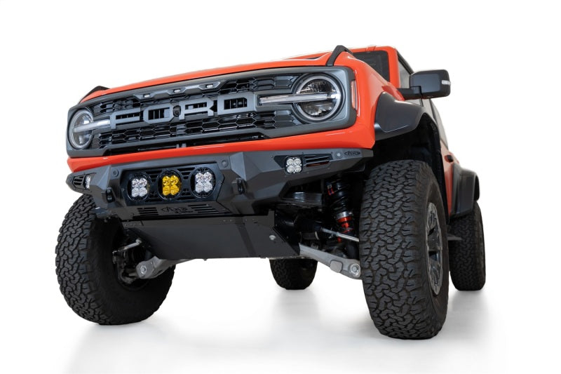 Addictive Desert Designs Bomber Front Bumper with Baja Designs LP4 Mounts | 2022+ Ford Bronco Raptor