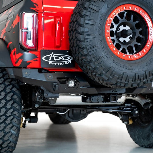 Addictive Desert Designs Bomber Rear Bumper with Cube Light Mounts | 2021+ Ford Bronco