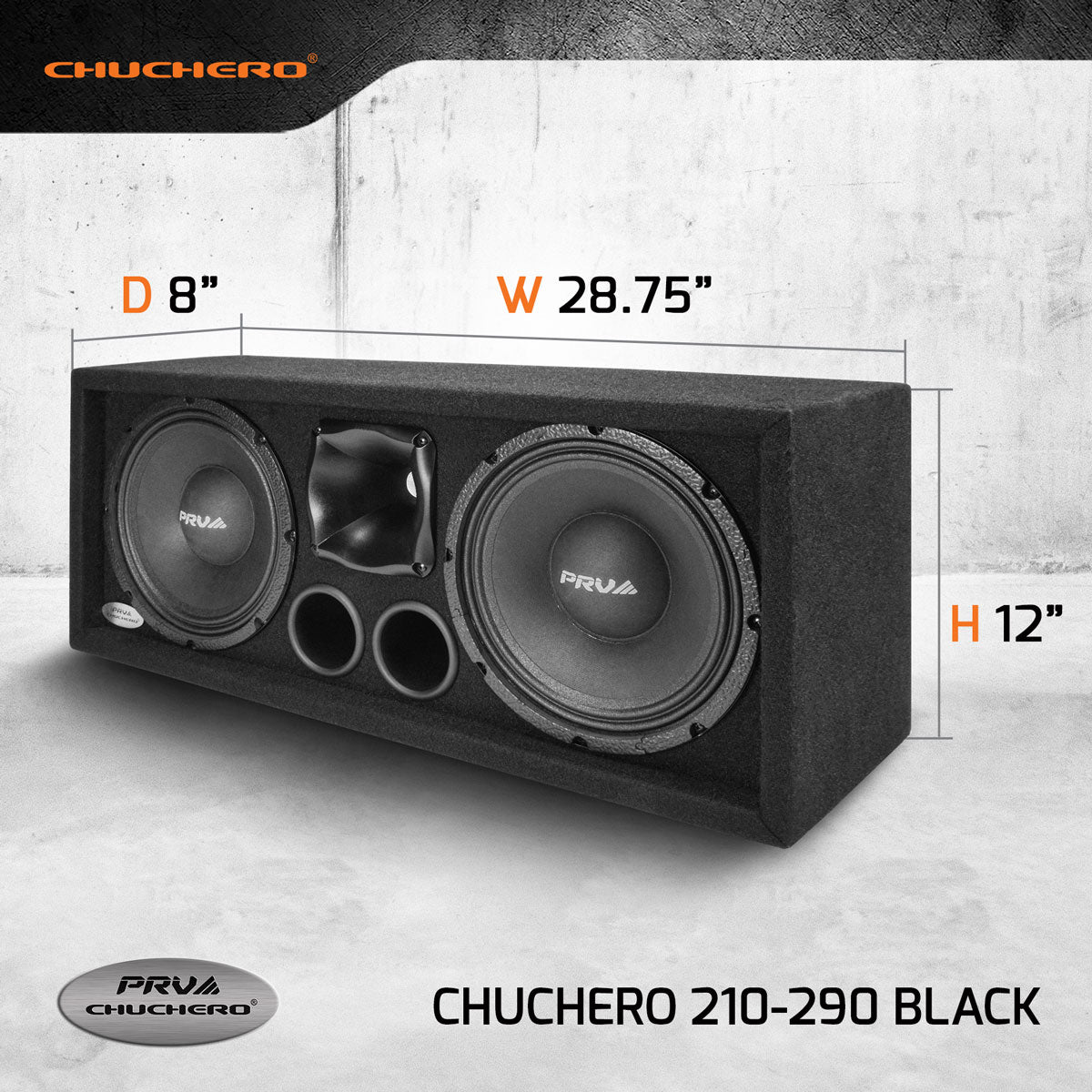 PRV Audio CHUCHERO 210-290 Dual 10in Speaker Box Black