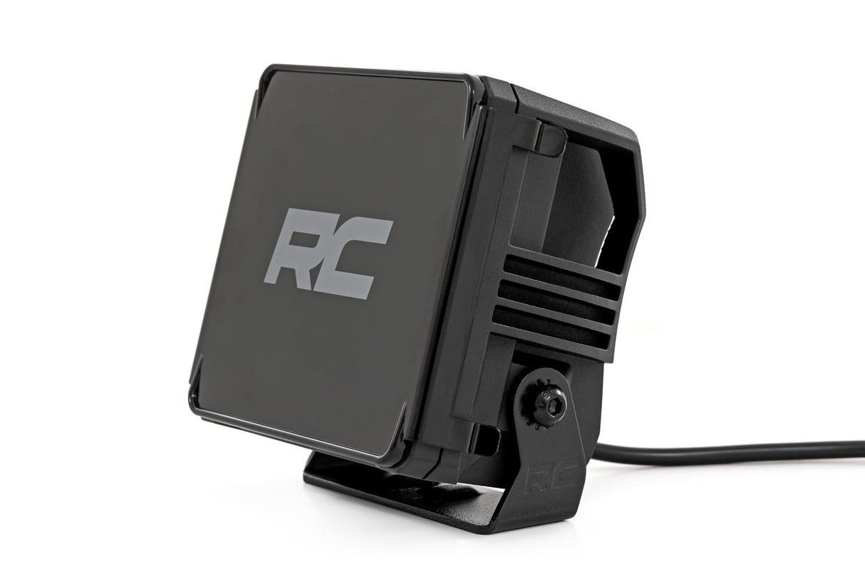 Rough Country 4 Inch LED Amber Light Pods Square Pair