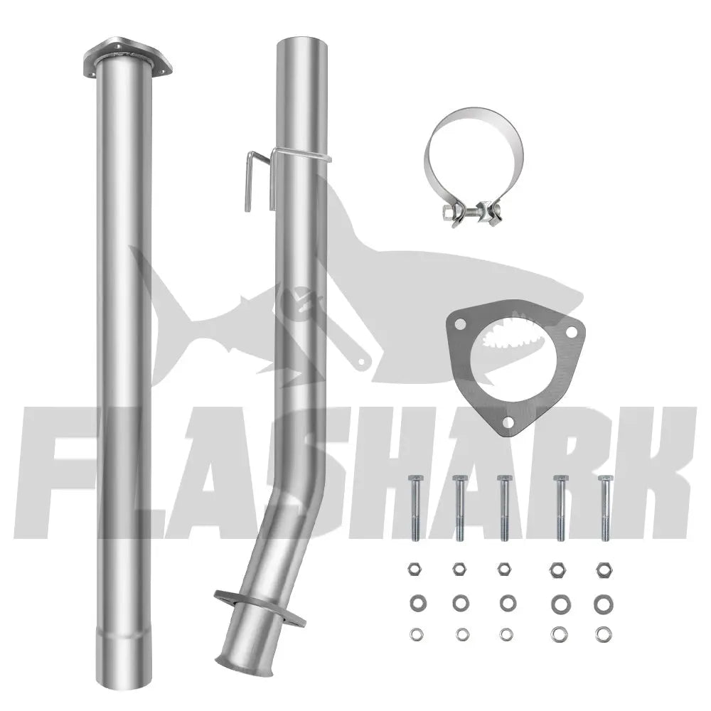 4.0/5.0 Inch 6.7 Powerstroke DPF Delete Race Pipe | Downpipe-Back Exhaust w/Muffler for 2011-2023 Ford F-250, F-350, F-450 Flashark