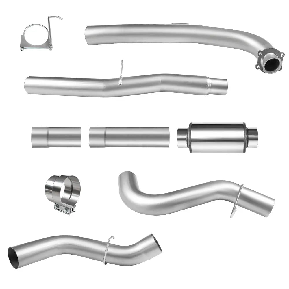 For 4.0/5.0 Inch 2017-2019 L5P 6.6 Duramax Chevy GMC DPF Delete Race Pipe Downpipe-Back