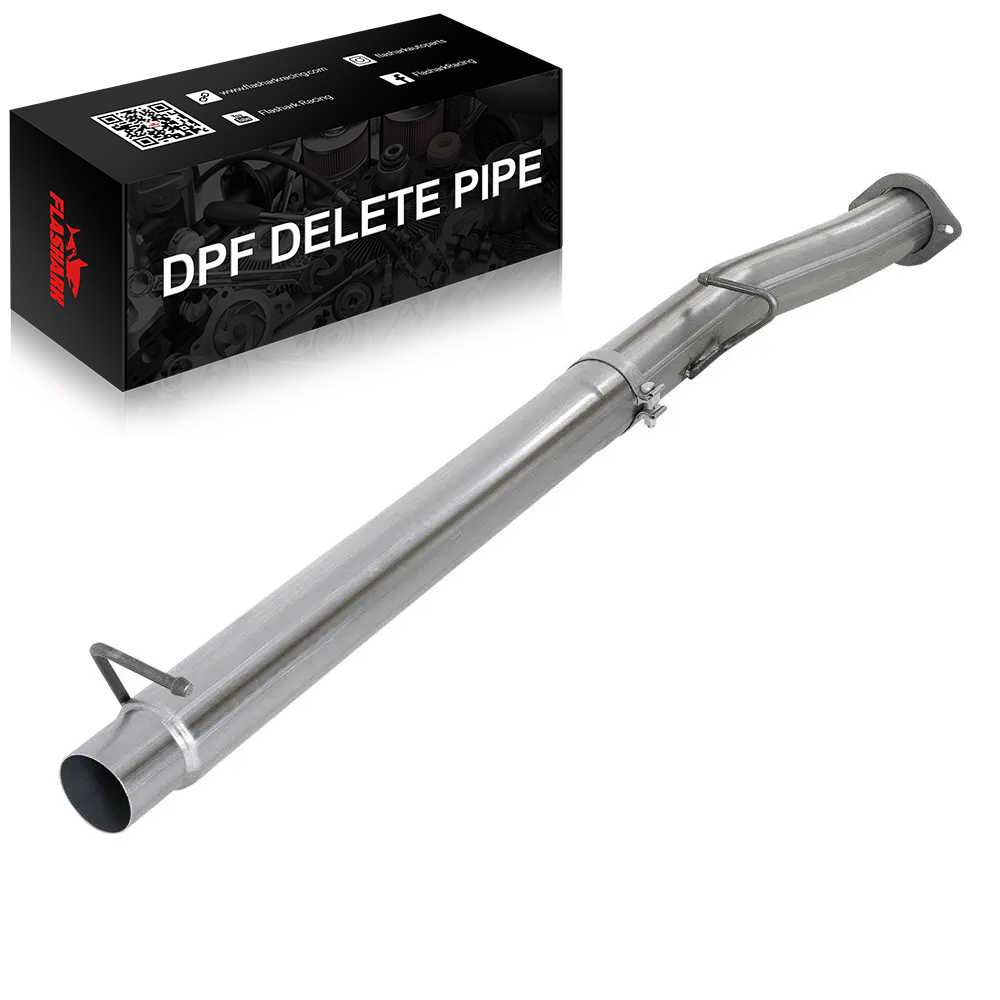 For 4.0 Inch 2008-2010 Ford 6.4 Powerstroke Cat & DPF Delete Race Downpipe-Back Pipe F-250 F-350 F-450 F-550 Flashark