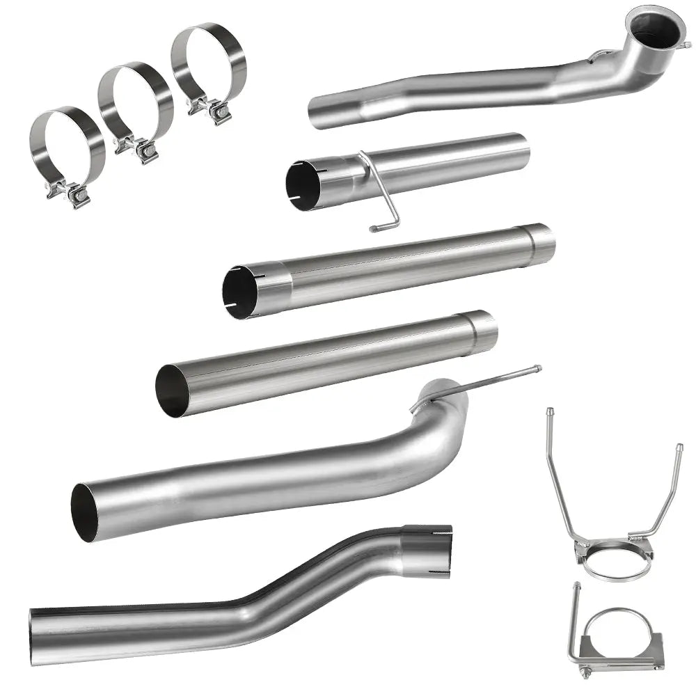 For 4.0 Inch 2007.5-2012 DPF Delete Race Pipe 6.7 Cummins Dodge Ram 2500/3500 Flashark