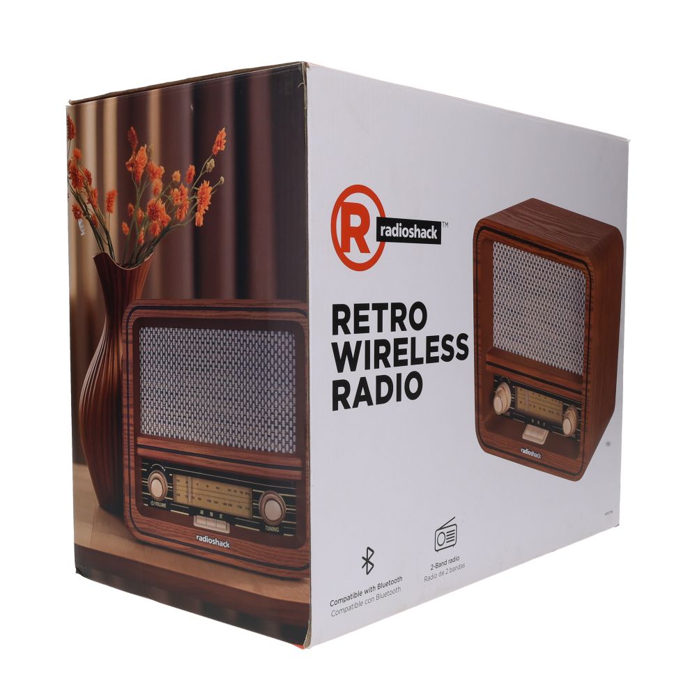 RadioShack Retro AM/FM Radio Vintage Wood Design RadioShack