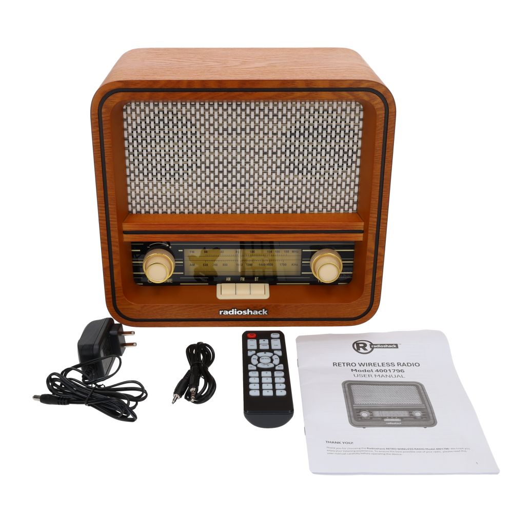 RadioShack Retro AM/FM Radio Vintage Wood Design RadioShack