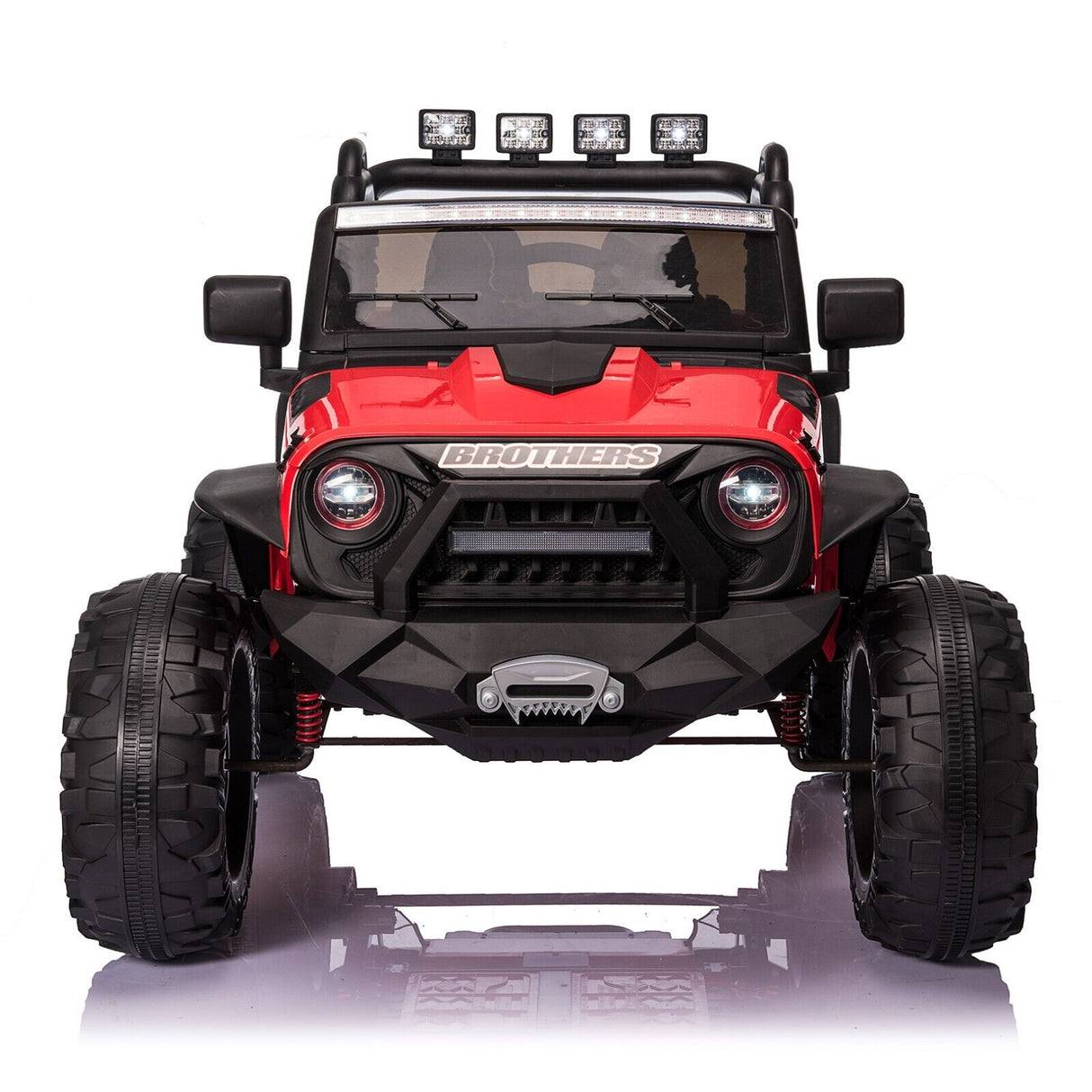 Electric JEEP Ride-On Truck for Kids with Remote Control - 24V, 2x200W, Red