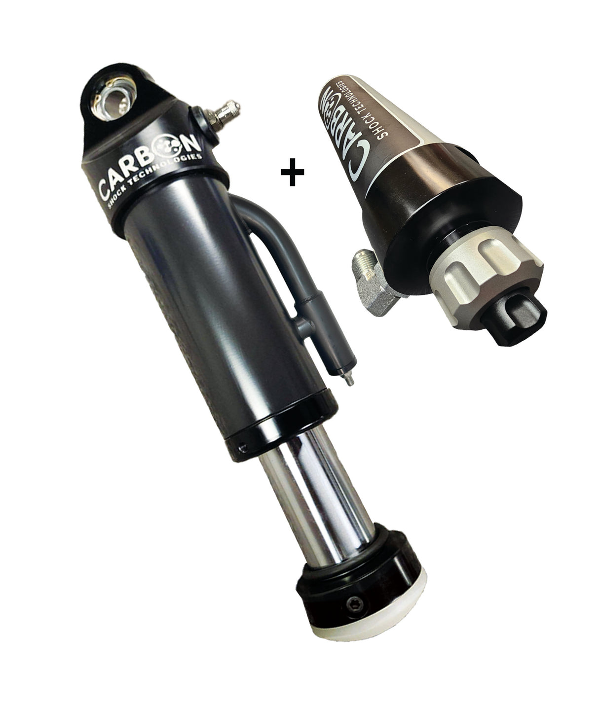 Carbon Shocks 3.0" Top Bump Stop 4" Travel Adjustable Reservoir