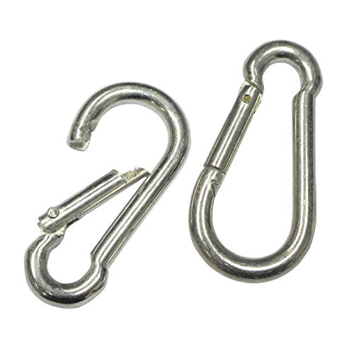 2 × 6mm Snap Hooks – Heavy Duty Metal Clips (2-Pack) TekShack