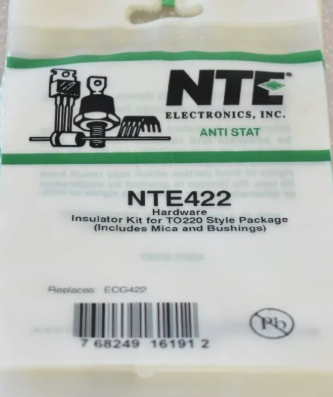 NTE422 TO-220 Insulator Kit - Mica & Nylon Bushing Professional NTE