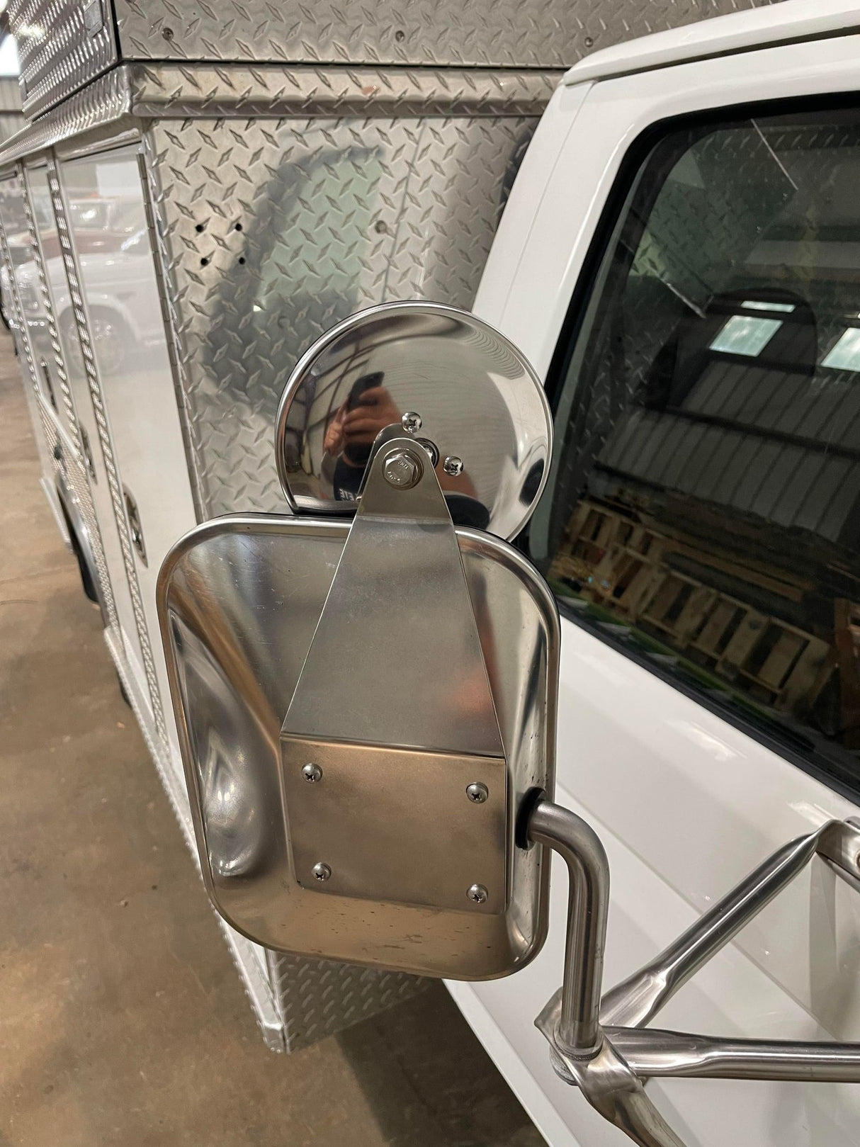 Complete Performance Spot Mirror Bracket - Factory 4 post mirror - 1980-1997 Ford F-Series Complete Performance