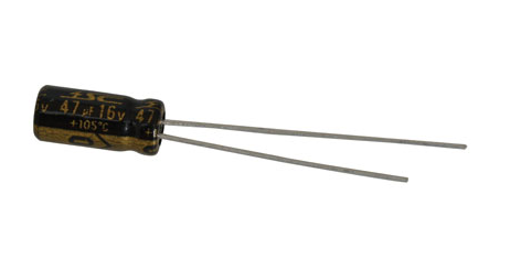 47µF 16V Electrolytic Capacitor (2-Pack) TekShack