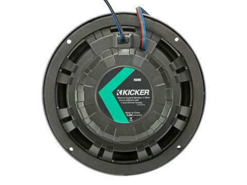 Kicker KM84L | 8" 150W RMS Marine LED Coaxial Speakers (Pair) Kicker