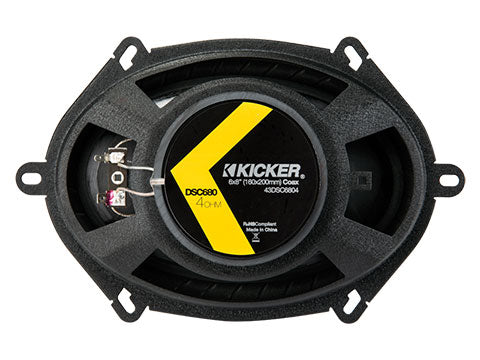 Kicker DSC6804 | 6"x8" 2-Way Coaxial Speakers 4-Ohm (Pair) Kicker