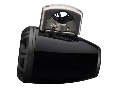 Kicker KMTCXL65 | 6.5" Marine Wakeboard Tower Speakers w/ RGB Lighting - Black (Pair)