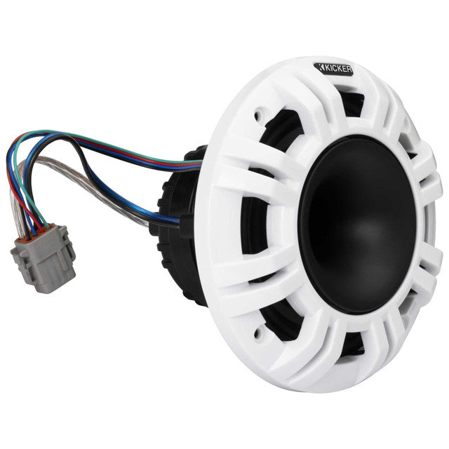 Kicker KMXL65 | 6.5" KMXL Horn RGB-LED Marine Coaxial Speakers 4-Ohm (Pair) Kicker