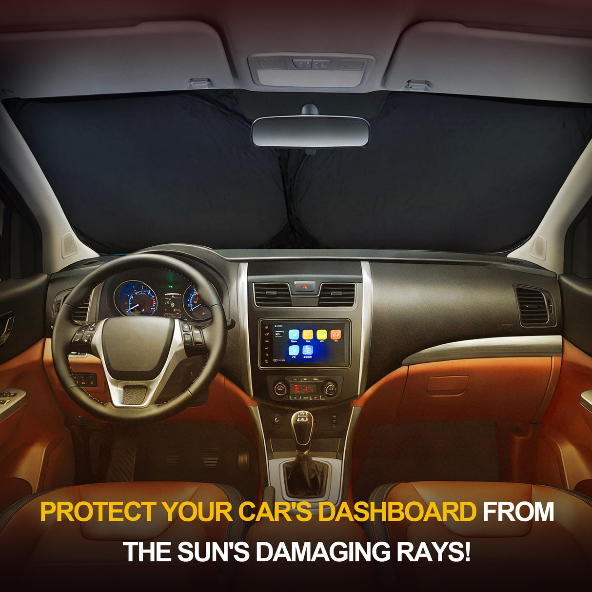 Trucktok Specially Customized Universal Windshield Sunshade Summer Interior Cooler Auto Sun Protector TruckTok