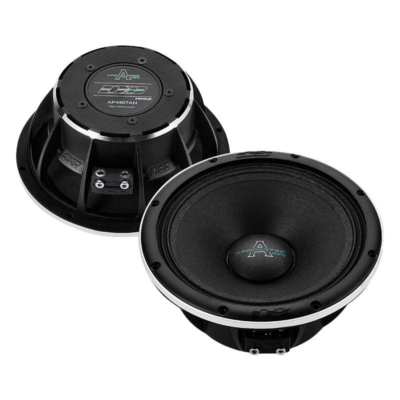 Deaf Bonce Apocalypse AP-M67AN 6.5" 300W RMS Arnold Neo Midrange Speakers (Pair) Deaf Bonce