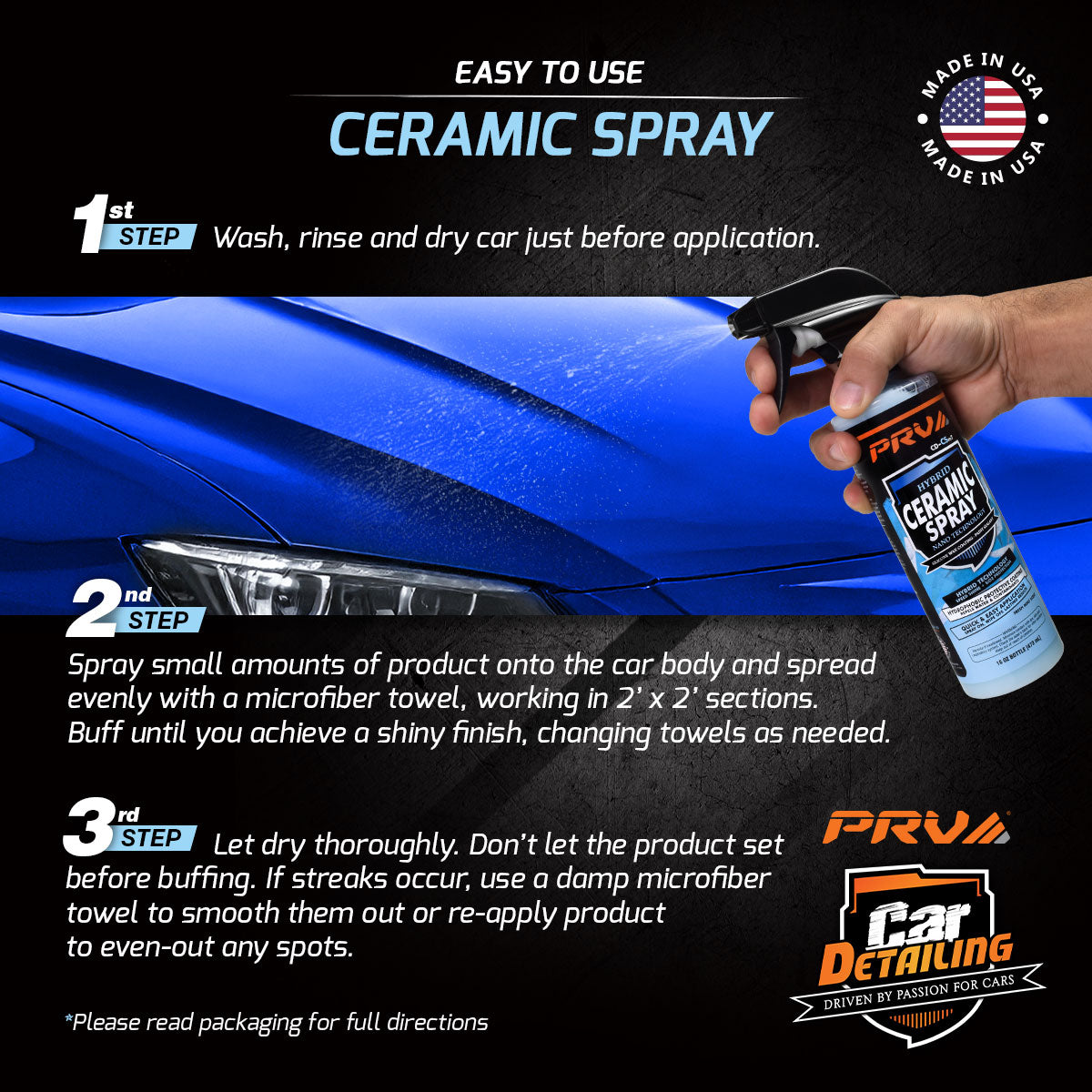 Hybrid Ceramic Wax Spray PRV Audio