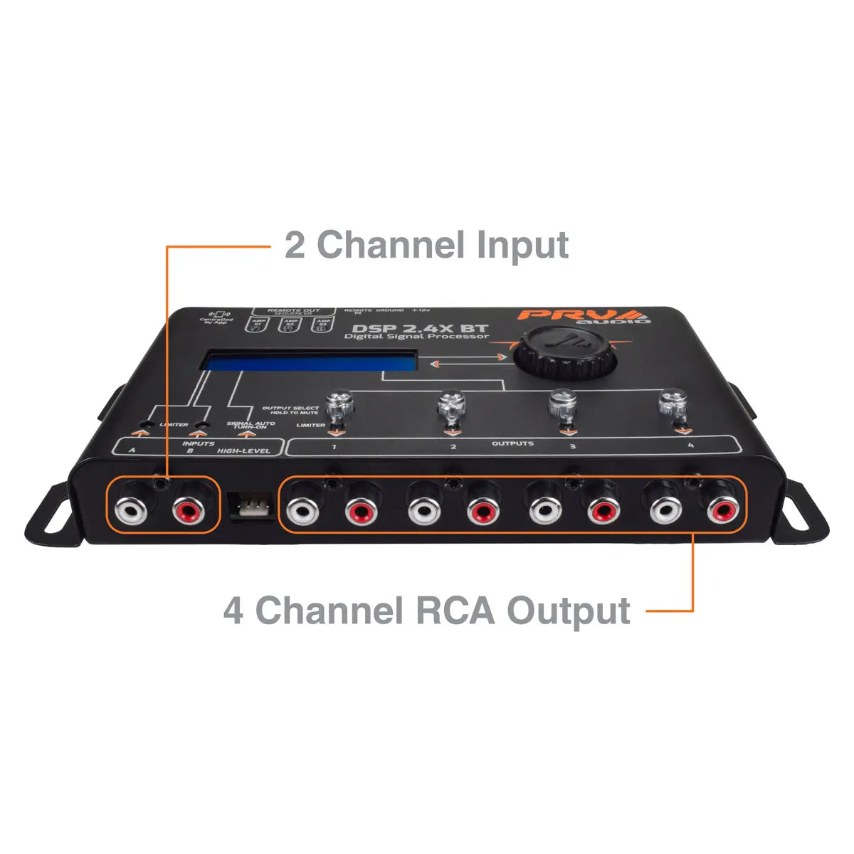 PRV Audio DSP 2.4X BT 4-Channel Bluetooth Digital Signal Processor