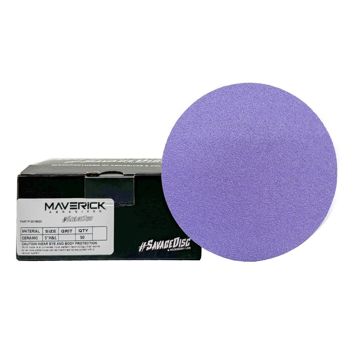5" Hook & Loop Savage Ceramic Sanding Discs