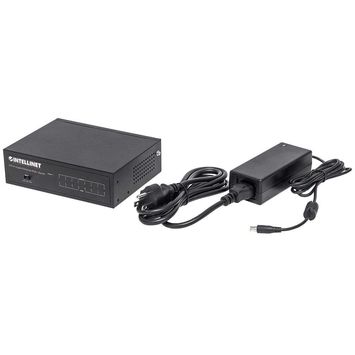Intellinet® 60W 8-Port Gigabit Ethernet PoE+ Switch TekShack