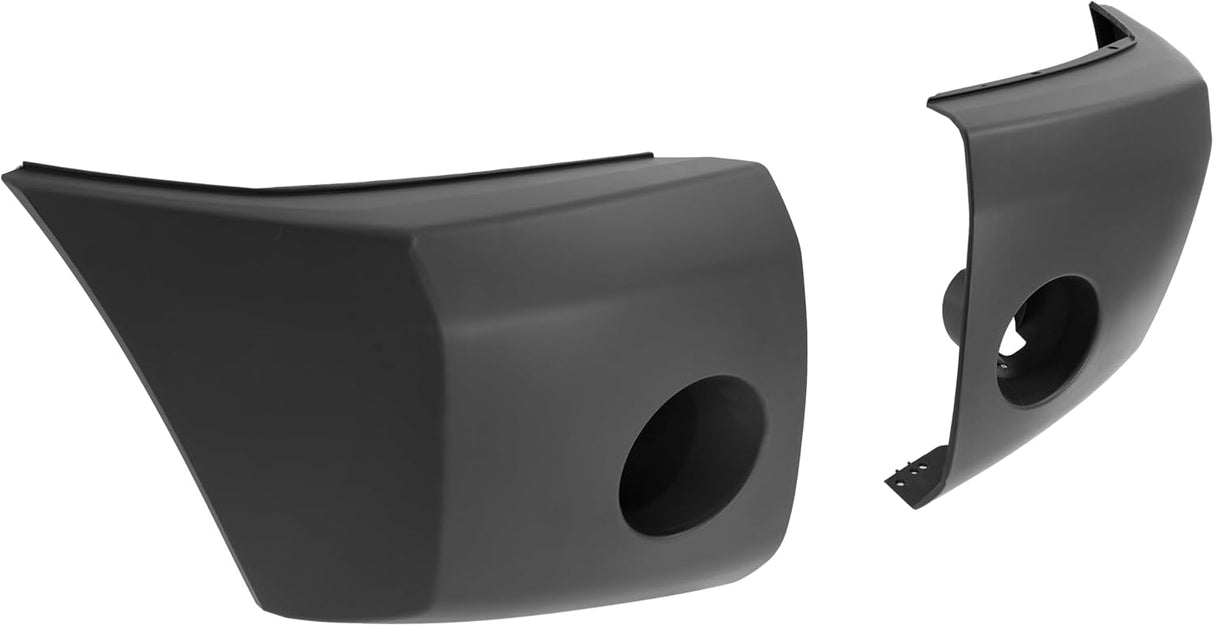 Black Front Bumper Assembly with End Cap and Molding