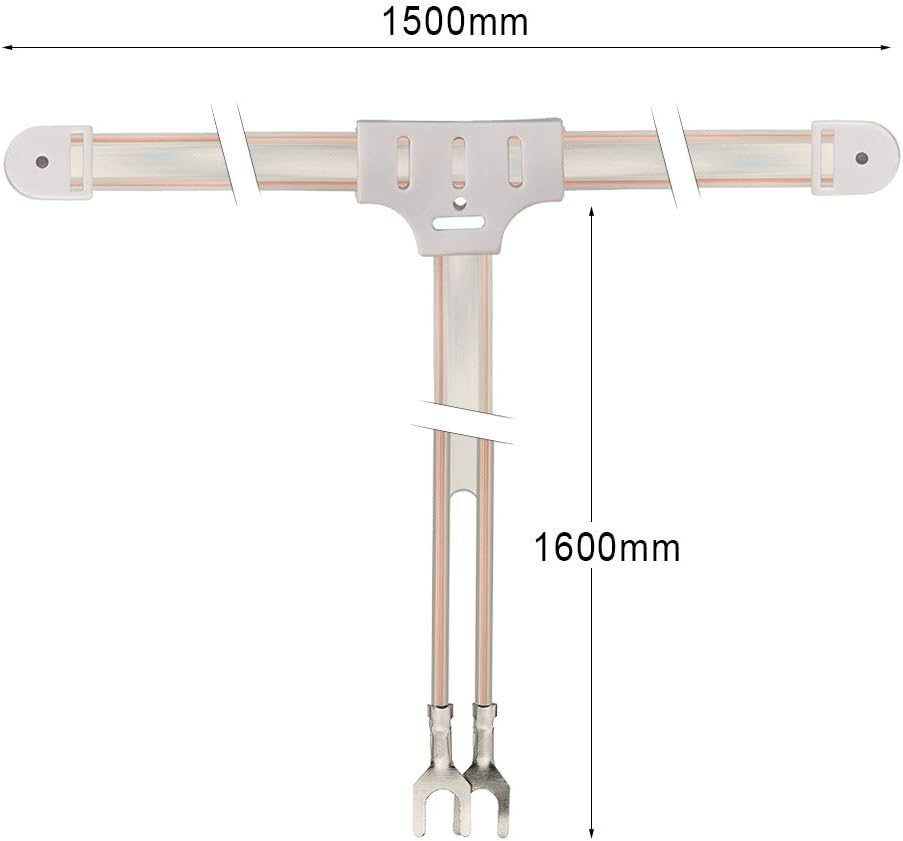 Bingfu FM Dipole Antenna 300Ω with 2-Pin Connector for Stereo Receivers Bingfu