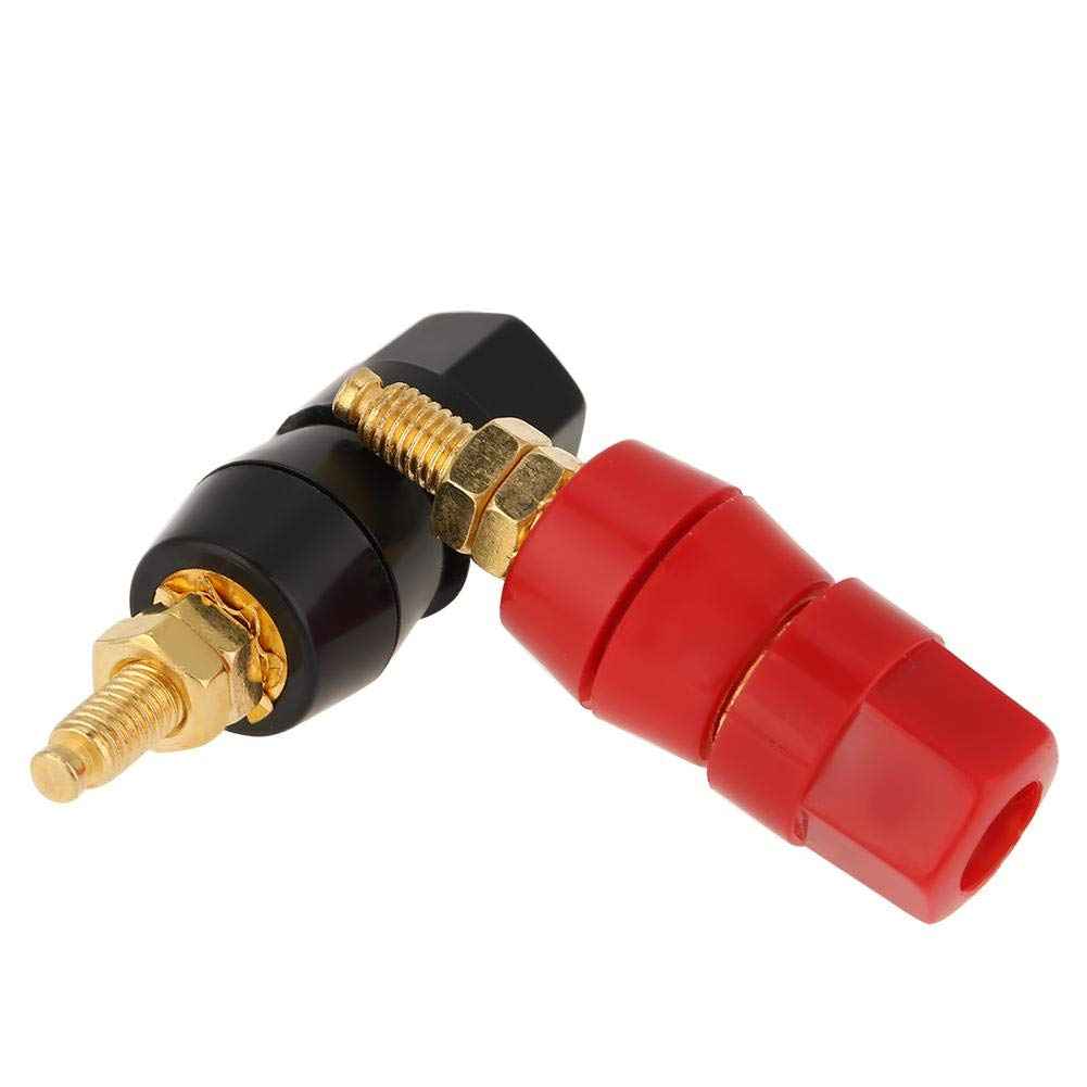 Black and Red Audio Speaker Binding Post for Banana Jack Adapter 2Pcs TekShack