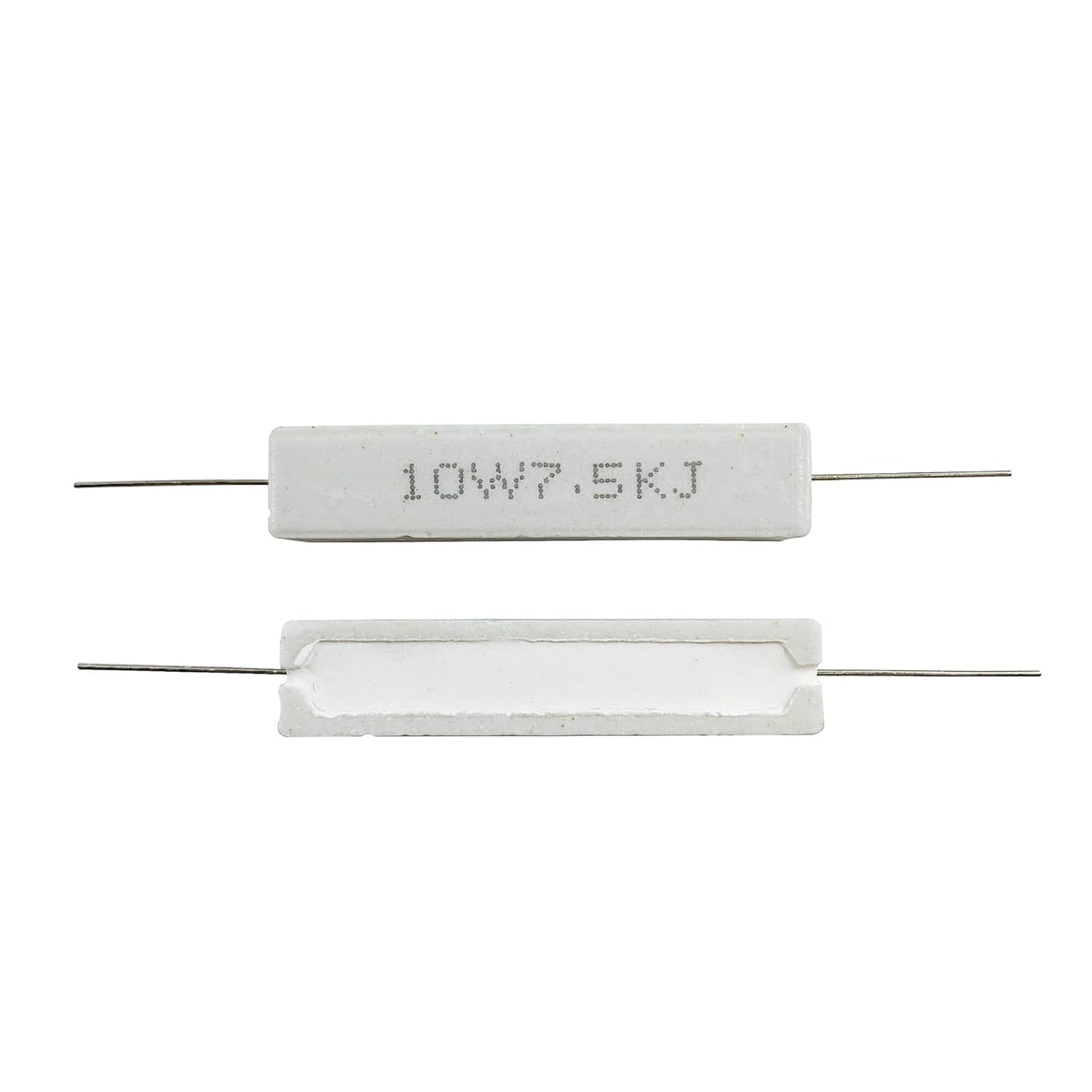 Cement Resistor 10W Resistance 10 Watt ±5% Power Resistors (100 Ohm - 100K Ohm) TekShack