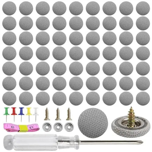 GOOSLA Car Roof Headliner Repair Kit 90 Set Black Grid A1101