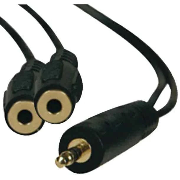 Tripp Lite® by Eaton® 3.5-mm Male to 2 Female TekShack