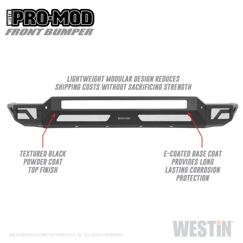 Pare-chocs avant Westin Pro-Mod pour Chevrolet Silverado 2500/3500 2020