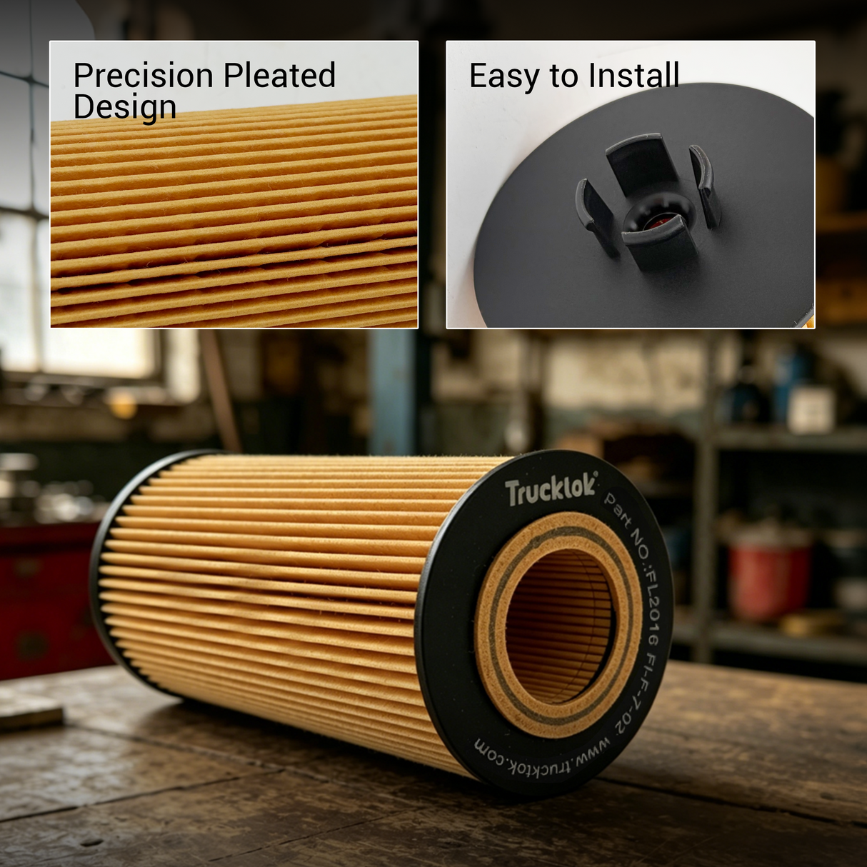 Trucktok 2003-2010 6.0L 6.4L Ford Powerstroke Diesel Oil Filter Replaces FL2016 TruckTok