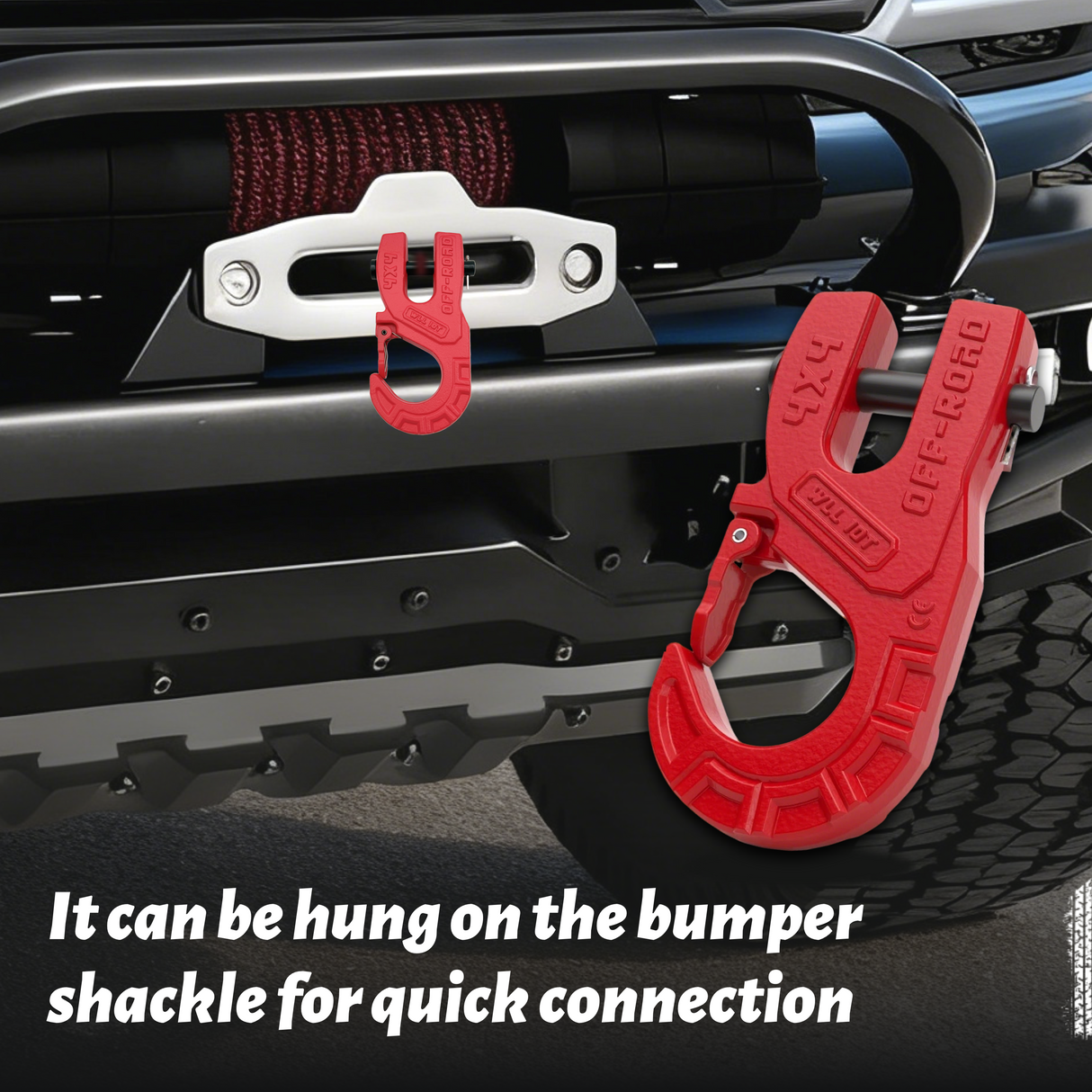 Trucktok 3/8" Forged Steel Winch Hook 44,000 lbs with Safety Latch TruckTok