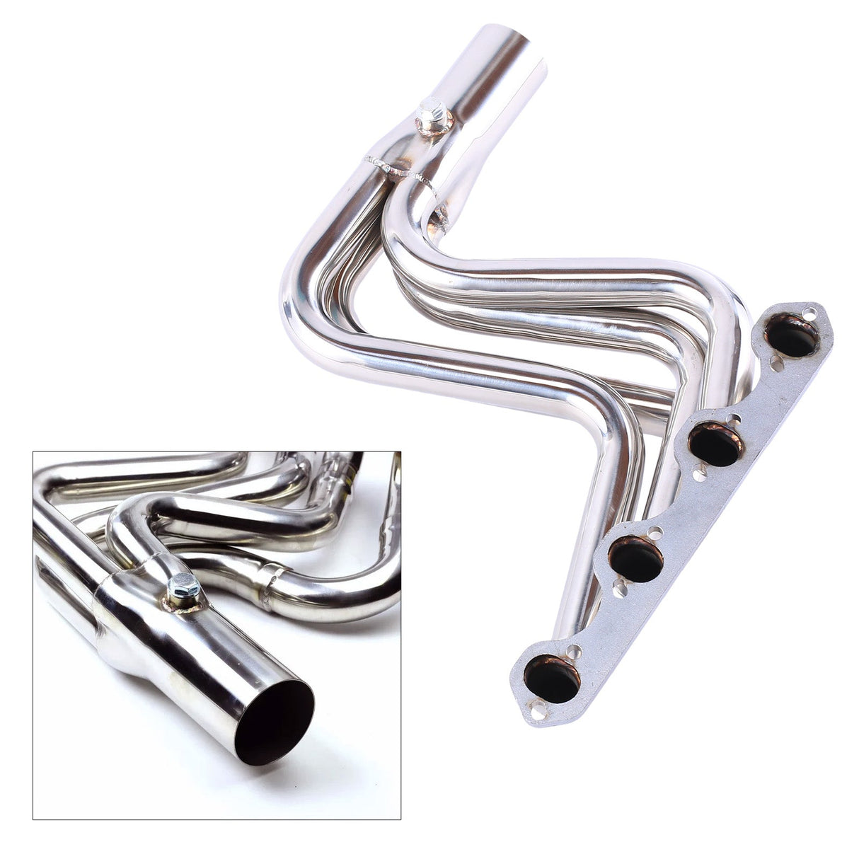 TruckTok 1987-1996 5.8L Ford V8 Long Tube Header & EGR Block Off delete Kit w/Simulator TruckTok