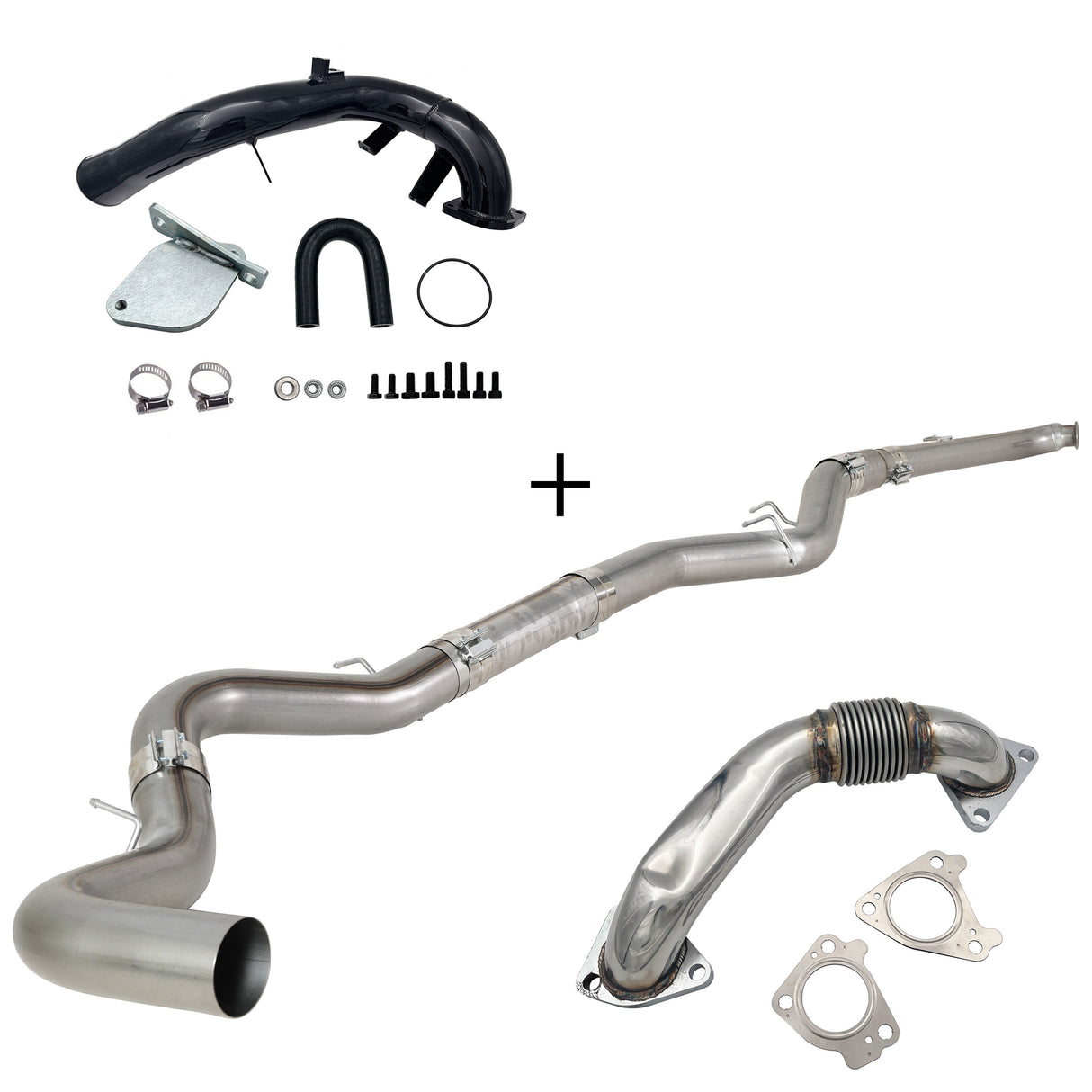 TruckTok 2007.5-2010 6.6L Duramax LMM 4"/5" Dp-back DPF pipe & EGR delete kit TruckTok