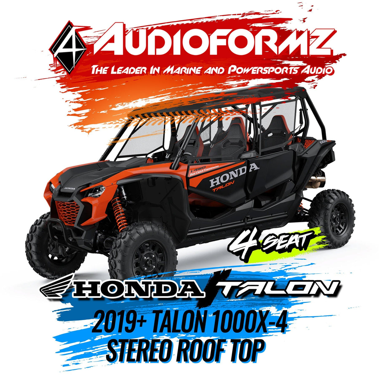 2019+ Honda Talon 1000R-4 / 1000X-4 Stereo Tops (4-Seat) Honda