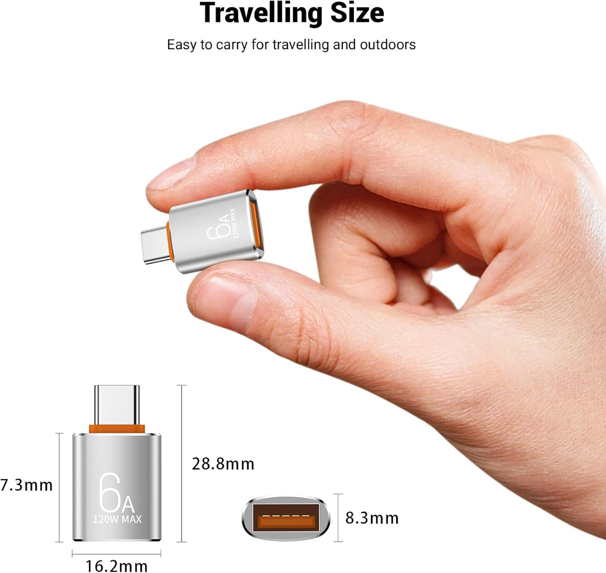 10Gbps/120W USB-C to USB 3.1 Adapter – Type-C Male to USB-A Female TekShack