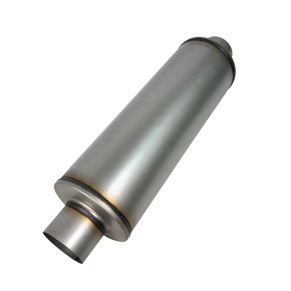 Aluminized 8" Round Fiberglass Packed Muffler Mel's Manufacturing