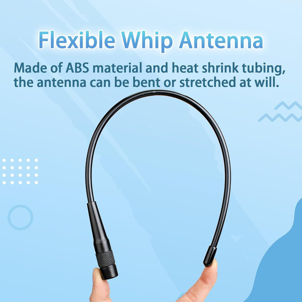 Retevis 14.8in SMA-M Dual Band Whip - Handheld Radio Antenna Retevis